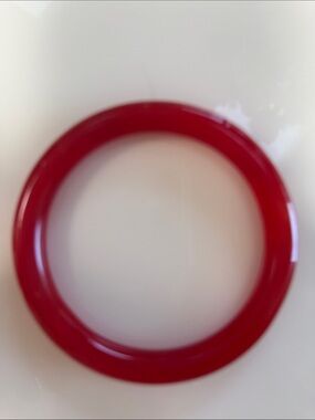 Red Lucite Bangle Bracelet